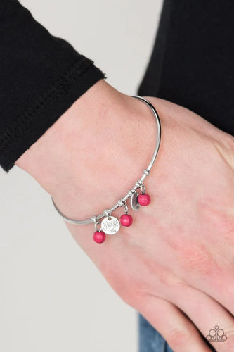 Totally Tahoe- Pink and Silver Bracelet- Paparazzi Accessories