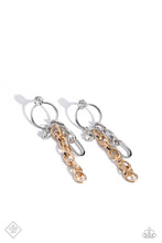 Load image into Gallery viewer, Two-Tone Trendsetter- Multi-Toned Earrings- Paparazzi Accessories