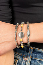 Load image into Gallery viewer, Western Quest- Blue and Yellow Bracelet- Paparazzi Accessories