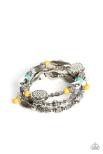 Load image into Gallery viewer, Western Quest- Blue and Yellow Bracelet- Paparazzi Accessories