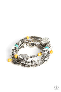 Western Quest- Blue and Yellow Bracelet- Paparazzi Accessories
