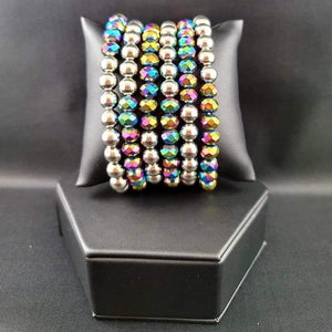 Chroma Color- Multicolored Silver Bracelet- Paparazzi Accessories