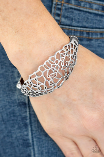 Airy Asymmetry- Silver Bracelet- Paparazzi Accessories