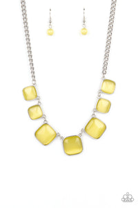 Aura Allure- Yellow and Silver Necklace- Paparazzi Accessories