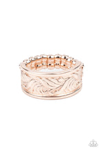 Load image into Gallery viewer, Billowy Bands- Rose Gold Ring- Paparazzi Accessories