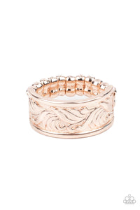 Billowy Bands- Rose Gold Ring- Paparazzi Accessories