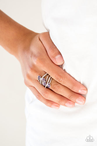 Bling Dream- Purple and Silver Ring- Paparazzi Accessories