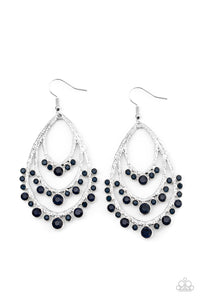 Break Out In TIERS- Blue and Silver Earrings- Paparazzi Accessories