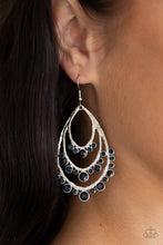 Load image into Gallery viewer, Break Out In TIERS- Blue and Silver Earrings- Paparazzi Accessories