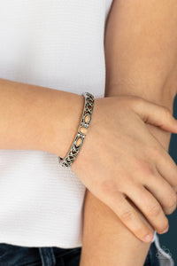 Caught In The Cross HEIRS- Brown and Silver Bracelet- Paparazzi Accessories