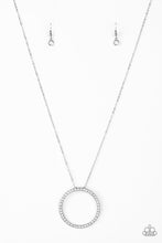 Load image into Gallery viewer, Center Of Attention- White and Silver Necklace- Paparazzi Accessories