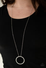 Load image into Gallery viewer, Center Of Attention- White and Silver Necklace- Paparazzi Accessories