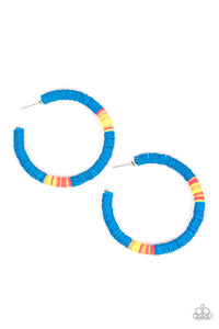 Colorfully Contagious- Blue Multicolored Earrings- Paparazzi Accessories
