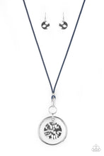 Load image into Gallery viewer, CORD-inated Effort- Blue and Silver Necklace- Paparazzi Accessories