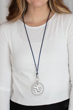 Load image into Gallery viewer, CORD-inated Effort- Blue and Silver Necklace- Paparazzi Accessories