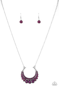 Count To ZEN- Purple and Silver Necklace- Paparazzi Accessories
