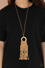 Load image into Gallery viewer, Crafty Couture- Brown and White Necklace- Paparazzi Accessories