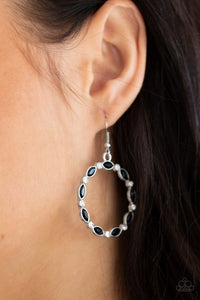 Crystal Circlets- Black and Silver Earrings- Paparazzi Accessories