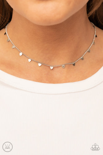 Cupids Cutest Valentine- Silver Necklace- Paparazzi Accessories