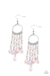 Dazzling Delicious- Pink and Silver Earrings- Paparazzi Accessories