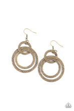 Load image into Gallery viewer, Distractingly Dizzy- Brass Earrings- Paparazzi Accessories