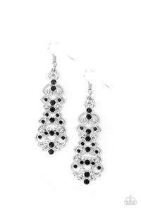 Diva Decorum- Black and Silver Earrings- Paparazzi Accessories