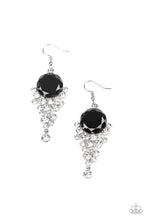 Load image into Gallery viewer, Elegantly Effervescent- Black and Silver Earrings- Paparazzi Accessories