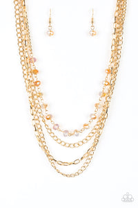 Extravagant Elegance- Gold Necklace- Paparazzi Accessories