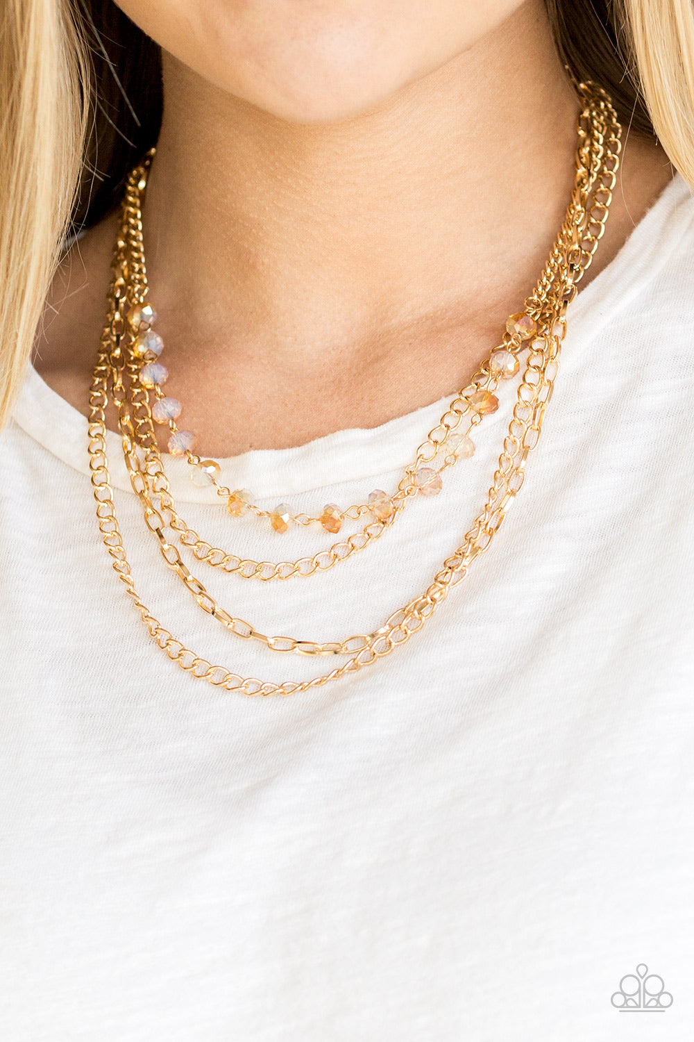 Extravagant Elegance- Gold Necklace- Paparazzi Accessories