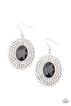 Load image into Gallery viewer, FIERCE Field- Black and Silver Earrings- Paparazzi Accessories