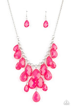 Load image into Gallery viewer, Front Row Flamboyance- Pink and Silver Necklace- Paparazzi Accessories