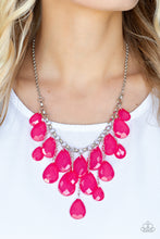 Load image into Gallery viewer, Front Row Flamboyance- Pink and Silver Necklace- Paparazzi Accessories