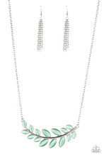 Load image into Gallery viewer, Frosted Foliage- Green and Silver Necklace- Paparazzi Accessories