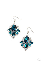 Load image into Gallery viewer, Glitzy Go-Getter- Blue and Silver Earrings- Paparazzi Accessories