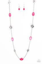 Load image into Gallery viewer, Glossy Glamorous- Pink and Silver Necklace- Paparazzi Accessories