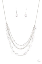 Load image into Gallery viewer, Goddess Getaway- White and Silver Necklace- Paparazzi Accessories