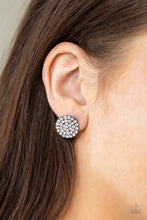 Load image into Gallery viewer, Greatest Of All Time- White and Gunmetal Earrings- Paparazzi Accessories