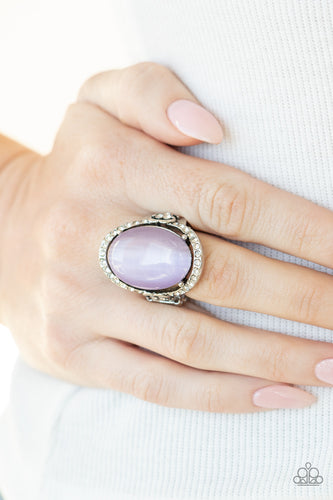 Happily Ever Enchanted- Purple and Silver Ring- Paparazzi Accessories