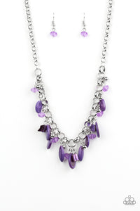 I Want To SEA The World- Purple and Silver Necklace- Paparazzi Accessories