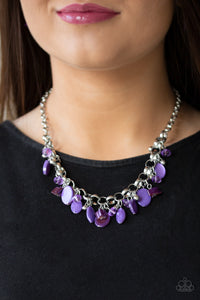 I Want To SEA The World- Purple and Silver Necklace- Paparazzi Accessories
