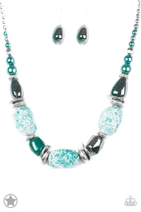 In Good Glazes- Blue and Silver Necklace- Paparazzi Accessories