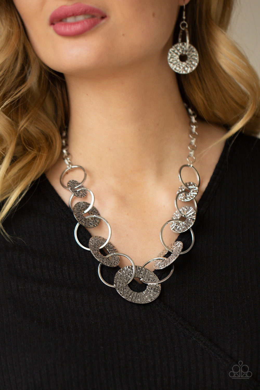 Industrial Envy- Silver Necklace- Paparazzi Accessories