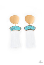 Load image into Gallery viewer, Insta Inca- Blue and Gold Earrings- Paparazzi Accessories