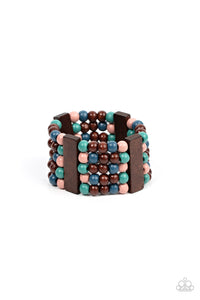 Island Soul- Multicolored Brown Bracelet- Paparazzi Accessories