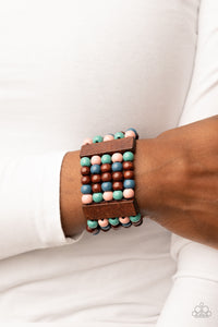 Island Soul- Multicolored Brown Bracelet- Paparazzi Accessories