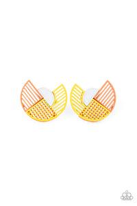 It's Just An Expression- Yellow and Orange Earrings- Paparazzi Accessories