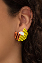 Load image into Gallery viewer, It&#39;s Just An Expression- Yellow and Orange Earrings- Paparazzi Accessories