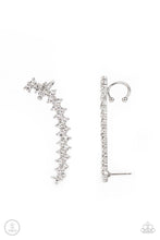 Load image into Gallery viewer, Let There Be LIGHTNING- White and Silver Earrings- Paparazzi Accessories