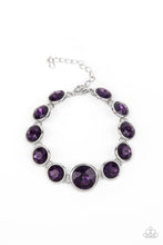 Load image into Gallery viewer, Lustrous Luminosity- Purple and Silver Bracelet- Paparazzi Accessories