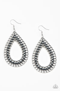 Mechanical Marvel- Silver Earrings- Paparazzi Accessories